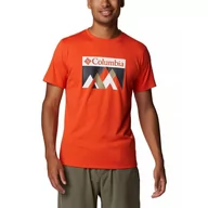Odzież trekkingowa damska - Koszulka trekkingowa męska Columbia Rules M Grph - miniaturka - grafika 1