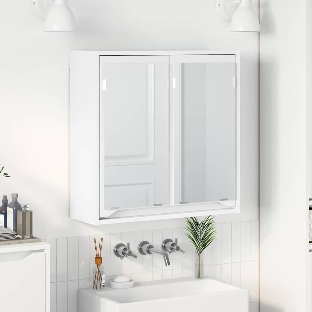 vidaXL vidaXL Szafka z lustrem do łazienki z półką Biały 60 x 20 x 60 cm