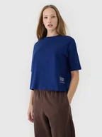 Koszulki i topy damskie - 4F T-shirt oversize z nadrukiem damski 4FWSS25TTSHF1971-30S Niebieski Roz. XL - miniaturka - grafika 1