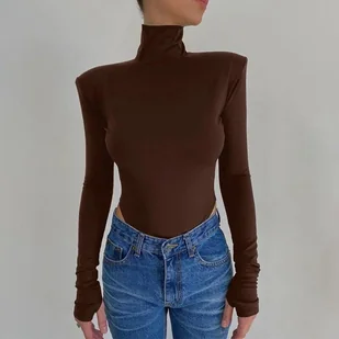 Body z golfem i odkrytymi plecami - Body - miniaturka - grafika 1