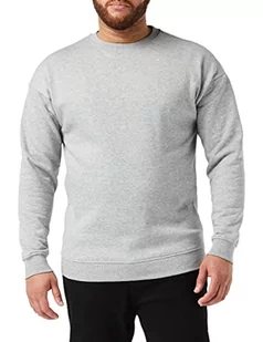 Urban Classics Męska bluza dresowa z okrągłym dekoltem, sweter z szerokimi ściągaczami dla mężczyzn w wielu kolorach, rozmiary XS-5XL, szary (Grey 111), XS - Swetry męskie - miniaturka - grafika 1