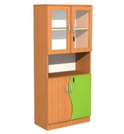 Meble do szkół i przedszkoli - Szafa szkolna z witryną Fala 27, szer. 800 mm - miniaturka - grafika 1