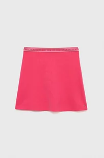 Tommy Hilfiger spódnica dziecięca kolor fioletowy mini rozkloszowana - Sukienki i spódniczki dla dziewczynek - miniaturka - grafika 1