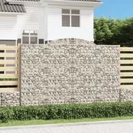 Pozostałe narzędzia ogrodowe - vidaXL Kosze gabionowe, 6 szt, 300x50x200/220 cm, galwanizowane żelazo - miniaturka - grafika 1