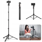 Selfie stick - Statyw 1.6m Kijek Selfie 1/4 Uchwyt Na Telefon Pilot Bluetooth / Ulanzi Tb64z - miniaturka - grafika 1