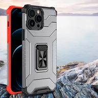 Etui i futerały do telefonów - Crystal Ring Case pancerne hybrydowe etui pokrowiec + magnetyczny uchwyt iPhone 13 Pro Max zielony - miniaturka - grafika 1