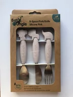 Sztućce dla dzieci - BO JUNGLE BO JUNGLE ZESTAW SZTUĆCE DLA DZIECI SILKON INOX B500680 - miniaturka - grafika 1