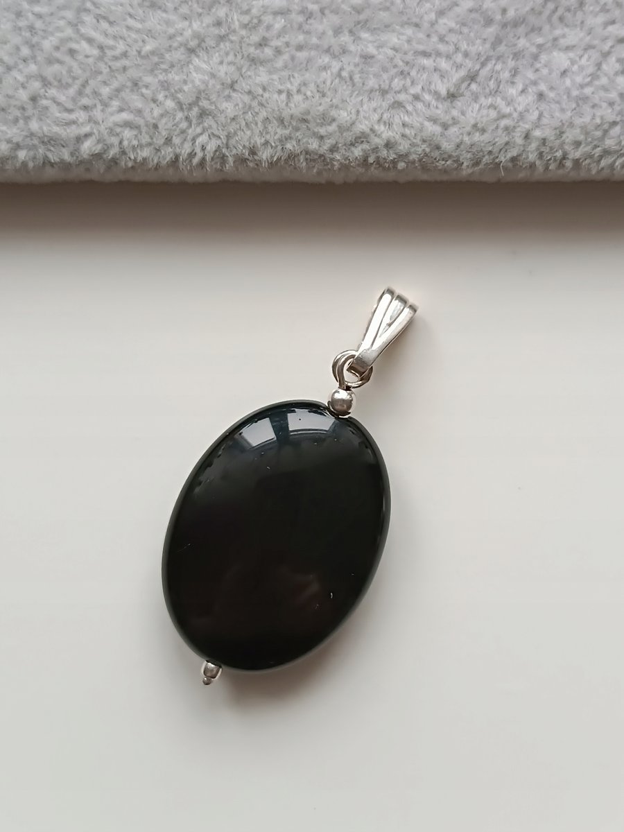 Onyks Srebro 925 4,5Cm