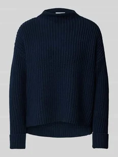 Sweter z dzianiny ze stójką model ‘SELMA’ - Swetry damskie - miniaturka - grafika 1