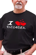 Dzień Babci i Dzień Dziadka - Koszulka z nadrukiem dla Dziadka " I love Dziadek " - miniaturka - grafika 1