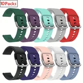 Inne - TEMU Zestaw 10 inteligentnych pasków do zegarka, silikonowy pasek mm z klamrą szybkiego zwalniania - kompatybilny z Galaxy Watch 3/4/5/7, Active 2, - miniaturka - grafika 1