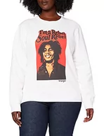 Bluzy damskie - Wrangler Damska bluza Soul Rebel Crew, biały, M - miniaturka - grafika 1