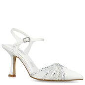 Czółenka - Szpilki ślubne bez pięty - Menbur 25631 IVORY - miniaturka - grafika 1