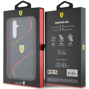 Ferrari FEHCS23FEPTWK S23 FE S711 czarny/black hardcase Twist Metal Logo - Etui i futerały do telefonów - miniaturka - grafika 7