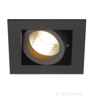 Lampy sufitowe - SLV SPOTLINE KADUX 1 GU10 czarmy max 50W 115510 - miniaturka - grafika 1