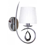 Lampy ścienne - Candellux ARNIKA Kinkiet chrom/Biały 1x40W E14 21-21649 - miniaturka - grafika 1