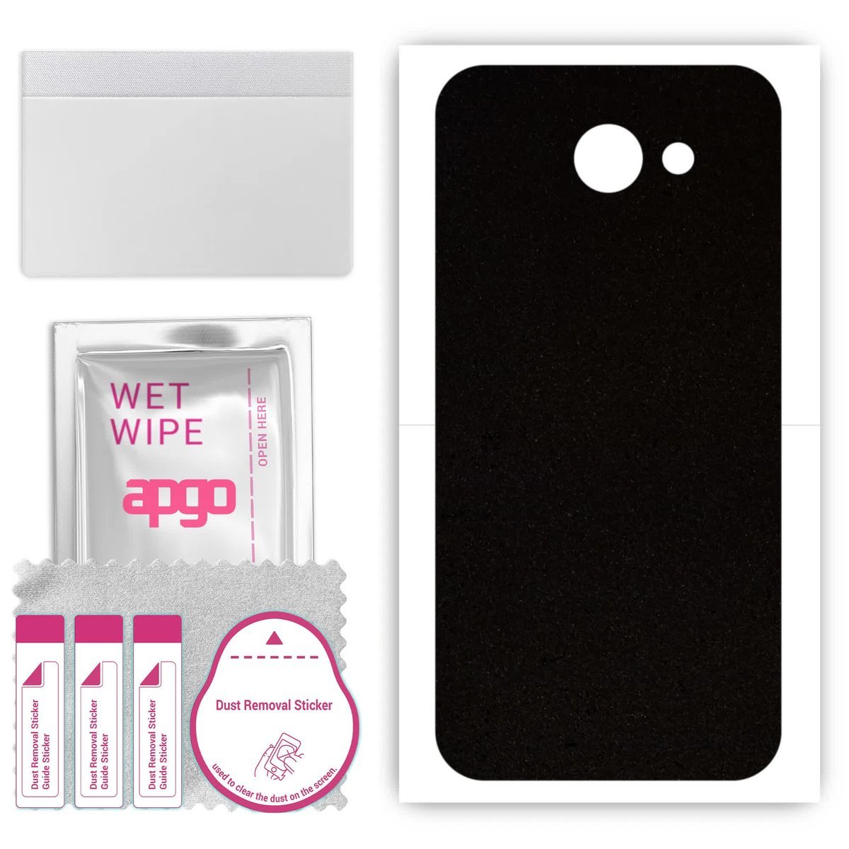 Folia naklejka skórka strukturalna na TYŁ Zamsz do Samsung Galaxy A8 (2016) - Zamsz Czarny - apgo SKINS