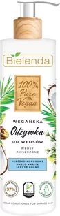 Bielenda Vegan Odżywka d/w zniszczonych 240ml 100% - Odżywki do włosów - miniaturka - grafika 1