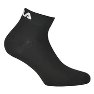 Skarpetki damskie - Fila, Skarpety sportowe, Quarter plain socks, 3-pack, F9300, czarne, rozmiar 35/38 - miniaturka - grafika 1