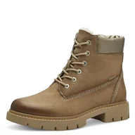 Kozaki damskie - Tamaris Comfort damskie sznurowanie z podszewką i modne kozaki Tex, Camel Nubuc, 38 EU, camel nubuc, 38 EU - miniaturka - grafika 1