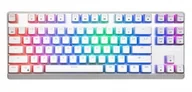 Klawiatury - VOLCANO LANPARTY BIAŁA RGB (BRĄZOWY PRZEŁĄCZNIK OUTEMU) - miniaturka - grafika 1