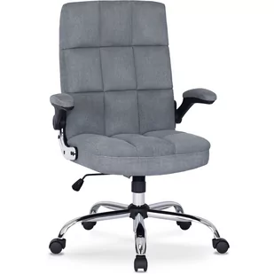 Fotel biurowy, krzesło biurowe Fotel Biurowy Gabinetowy Obrotowy OLMO/LONDON Szary Nowoczesny ME.OLMO/LONDO/P/T/FO - Fotele i krzesła biurowe - miniaturka - grafika 1