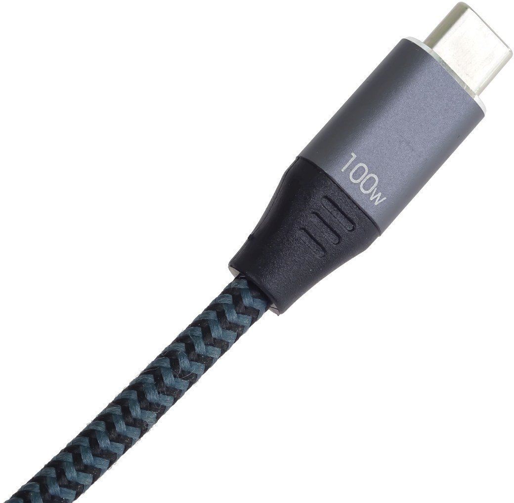 PREMIUMCORD Nabíjecí kabel USB-C, 2xUSB-C na USB-C, 100W, 1m, černá