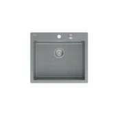 Zlewozmywaki - Quadron HB8304U5-BS_P2O Morgan 110 Silver stone (szary/stalowy) - miniaturka - grafika 1