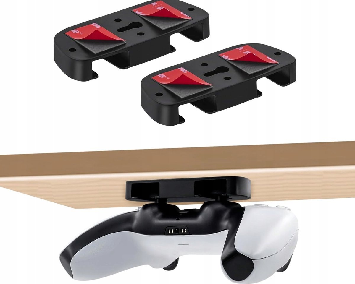 UCHWYT KONTROLER POD BIURKO ORGANIZER STOJAK NA KONTROLERY 2 SZTUKI
