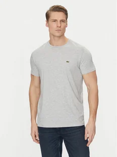 Lacoste T-Shirt TH6709 Szary Regular Fit - Koszulki męskie - miniaturka - grafika 1