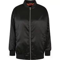 Kurtki damskie - Urban Classics Damska kurtka bomberka oversize, czarny, XL - miniaturka - grafika 1