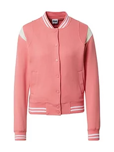 Urban Classics Damska kurtka dresowa Ladies Inset College, Palepink/Whitesand, S - Kurtki damskie - miniaturka - grafika 1