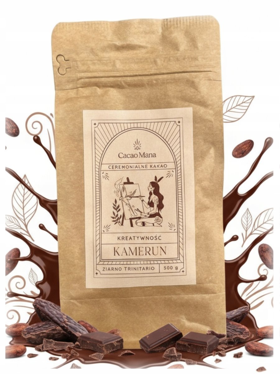 CacaoMana Kamerun Kreatynowść 500 g Trinitario Kakao Ceremonialne