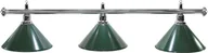 Lampy sufitowe - Lampa sufitowa Tournament Champion Lampa bilardowa Elegance 3 klosze zielone, srebrny połysk - miniaturka - grafika 1