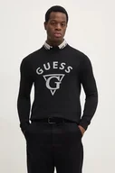 Swetry męskie - Guess sweter EDGAR męski kolor czarny lekki M4BR06.Z3H82 - miniaturka - grafika 1