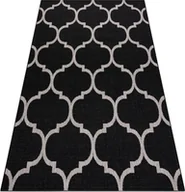 Dywany - DYWAN SZNURKOWY SIZAL FLOORLUX 20608 , koniczyna marokańska, trellis / srebrny czarny 120x170 cm - miniaturka - grafika 1