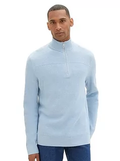 Swetry męskie - TOM TAILOR sweter męski, 13155 - Daylight Blue Melange, 3XL - grafika 1
