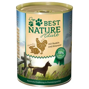 Best Nature Dog Adult 6 x 400 g - Królik, kurczak i makaron - Mokra karma dla psów - miniaturka - grafika 1
