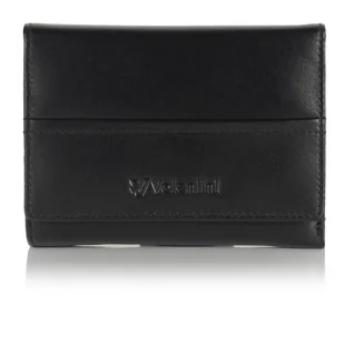 Mały portfel damski z miękkiej skóry Valentini 154-263 - czarny - Portfele - miniaturka - grafika 1