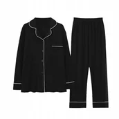 Piżamy damskie - damska PIŻAMA rozpinana KOMPLET koszula spodnie do szpitala sanatorium XXL - miniaturka - grafika 1