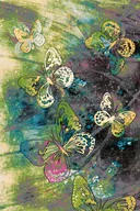 Dywany dla dzieci - Dywan Funky Top 133x180 Fru grafit motyle motylki - miniaturka - grafika 1