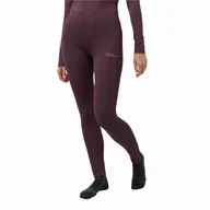 Spodnie sportowe damskie - Damskie legginsy ocieplane Jack Wolfskin INFINITE WARM PANTS W amaranth - XS - miniaturka - grafika 1