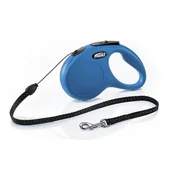 Smycze dla psów - Flexi Smycz New Classic CORD Small kolor niebieski - miniaturka - grafika 1