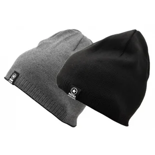 Dwustronna Męska Zimowa Czapka Szary/Czarny - L/XL REDSD ST-514D - Czapki damskie - miniaturka - grafika 1