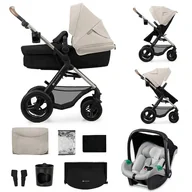 Wózki dziecięce - Wózek wielofunkcyjny KINDERKRAFT Moov 2 Air 3w1 Szary - miniaturka - grafika 1