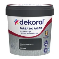 Farby zewnętrzne - Dekoral Farba DO FASAD Intensywnie szary 1 l - miniaturka - grafika 1