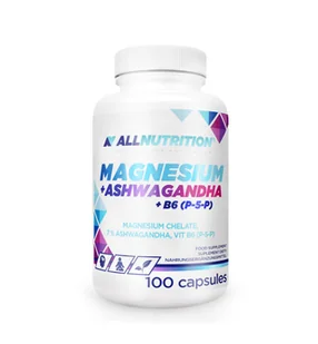 Allnutrition Magnesium +Ashwagangha+B6(P-5-P) Kapsułki - Układ nerwowy - miniaturka - grafika 1