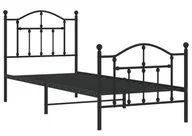 Łóżka - Czarne Metalowe Łóżko Pojedyncze 90X200 Cm F5-H57 - miniaturka - grafika 1