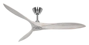 Energooszczędny wentylator sufitowy z pilotem Eco Airscrew szczotkowany chrom / szczotkowana biel - Wentylatory sufitowe - miniaturka - grafika 1