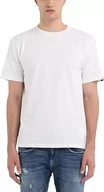 Koszulki męskie - Replay Męski T-shirt M6641, 001 White, XS, Biały 001, XS - miniaturka - grafika 1